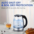 1.8L Glass Electric Kettle - Black