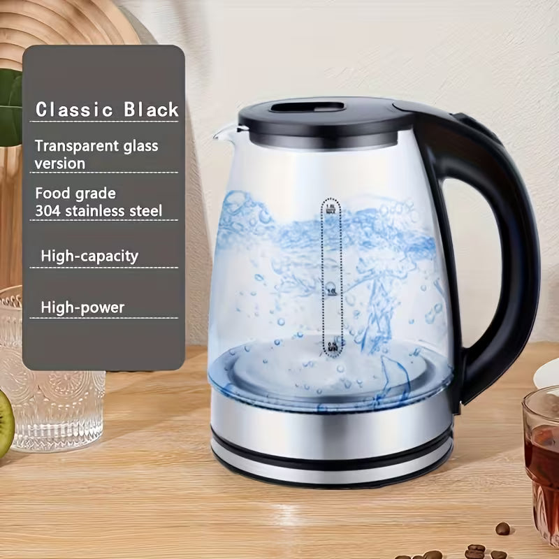 1.8L Glass Electric Kettle - Black