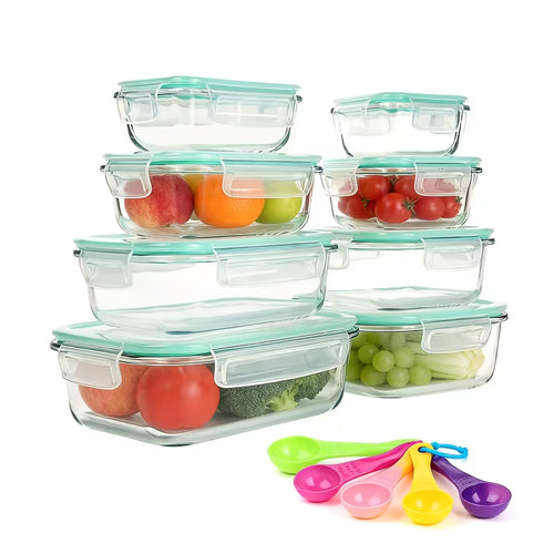 16-Piece Glass Food Storage Container Set with Lids