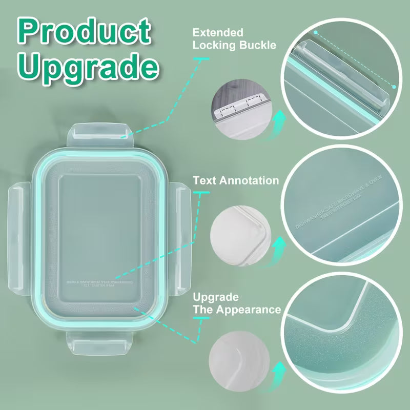 16-Piece Glass Food Storage Container Set with Lids