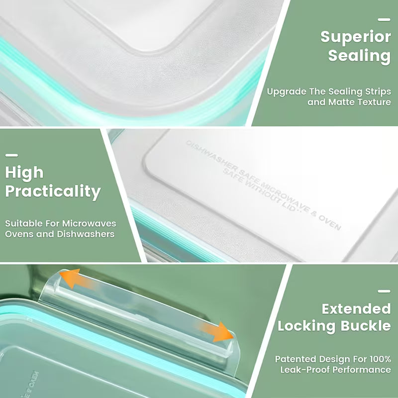 16-Piece Glass Food Storage Container Set with Lids