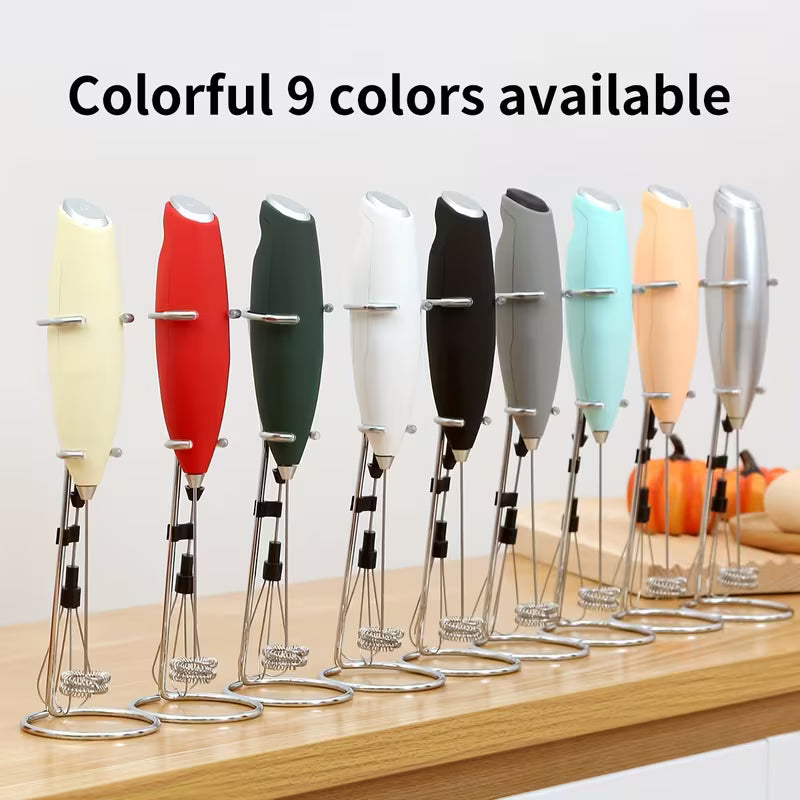 Handheld Electric Milk Frother with Stand