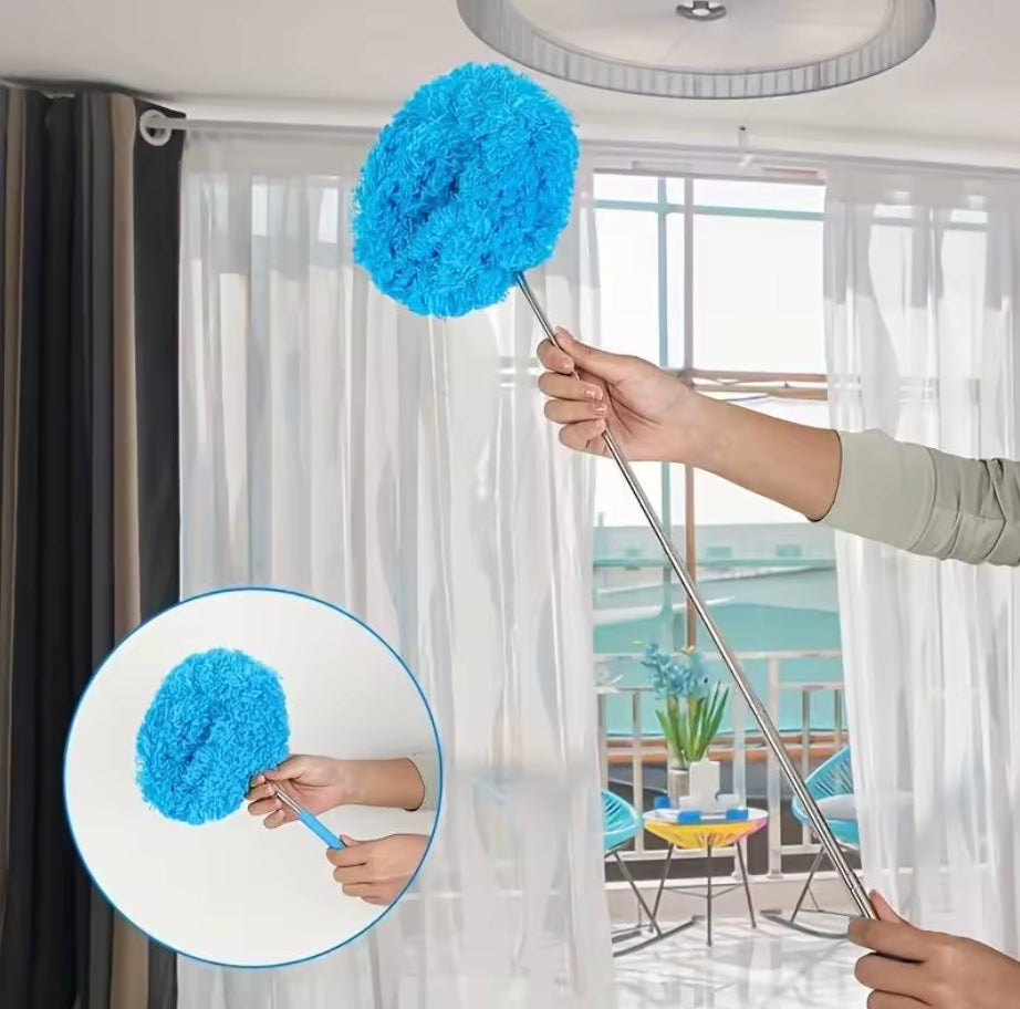 Extendable Microfiber Ceiling Fan Duster, Blue