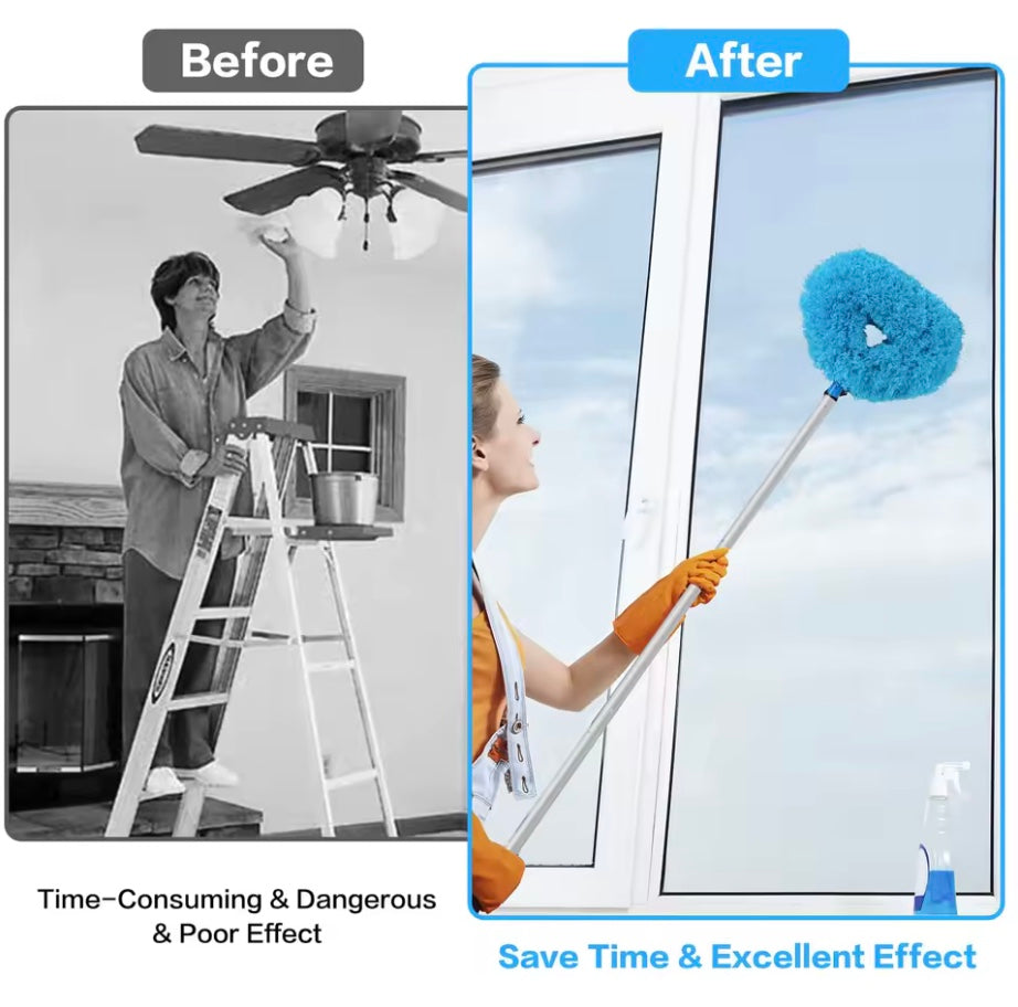 Extendable Microfiber Ceiling Fan Duster, Blue