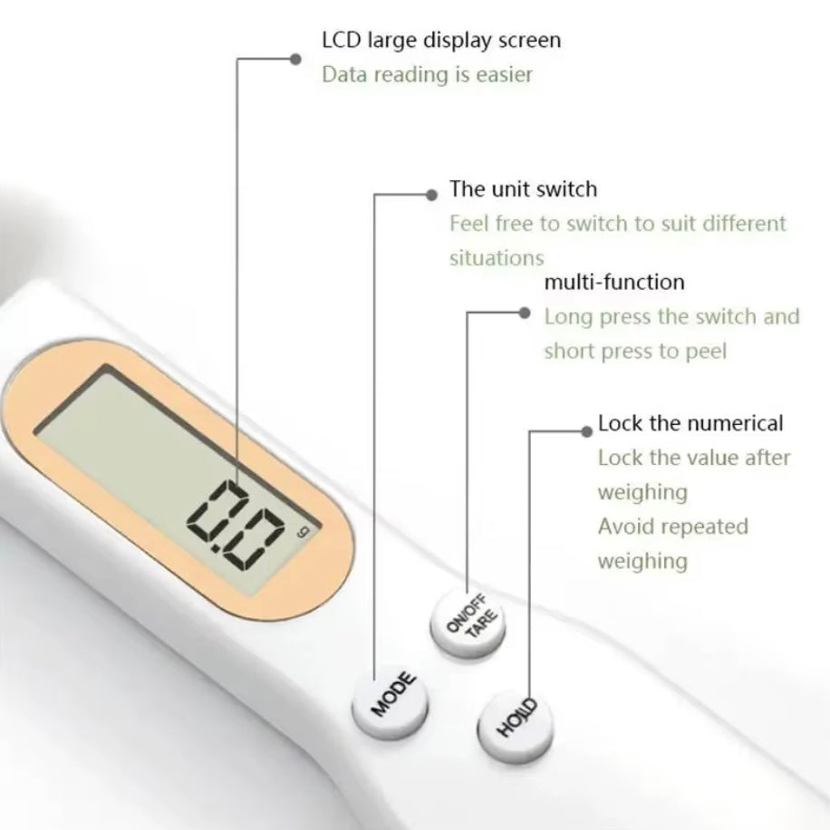 Digital Measuring Spoon with LCD Kitchen Scale