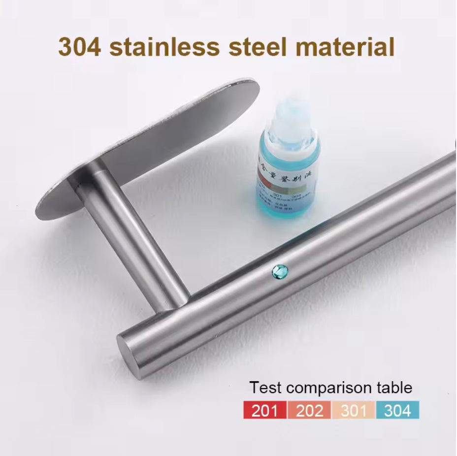 No-Drill Stainless Steel Towel Holder