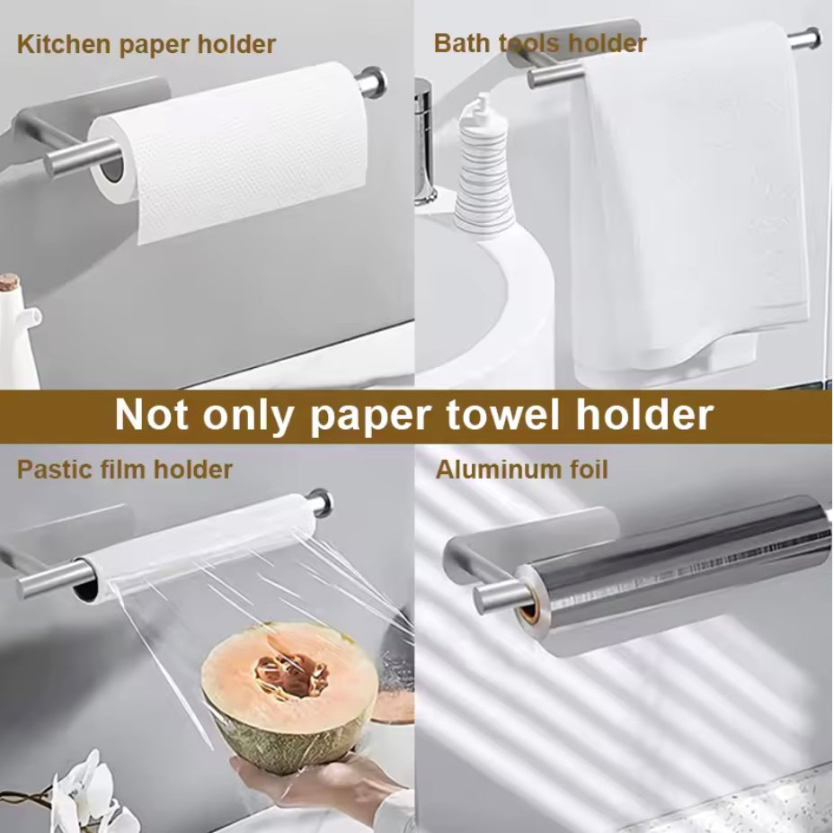 No-Drill Stainless Steel Towel Holder