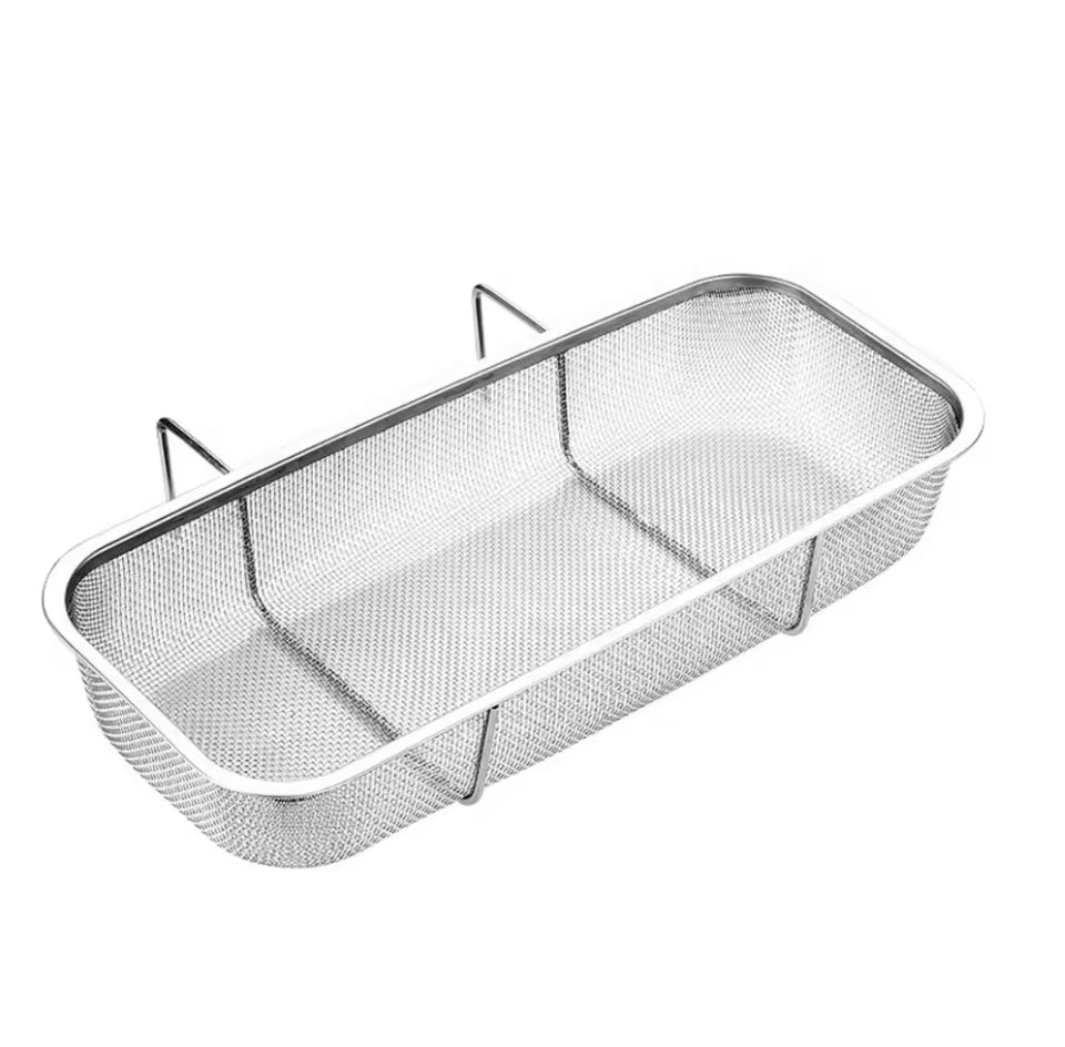 Stainless Steel Hanging Sink Drain Basket & Storage Rack