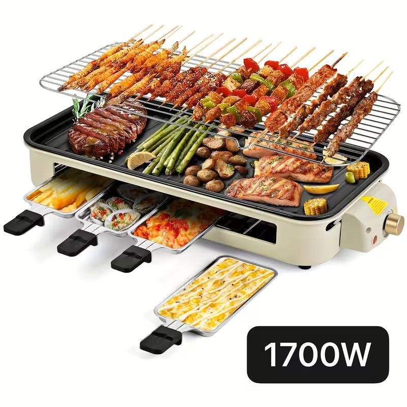 SUSTEAS 1700W Smokeless Indoor Electric Grill