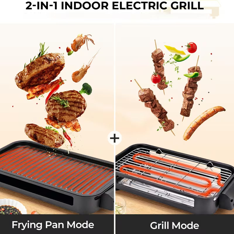 SUSTEAS 1700W Smokeless Indoor Electric Grill