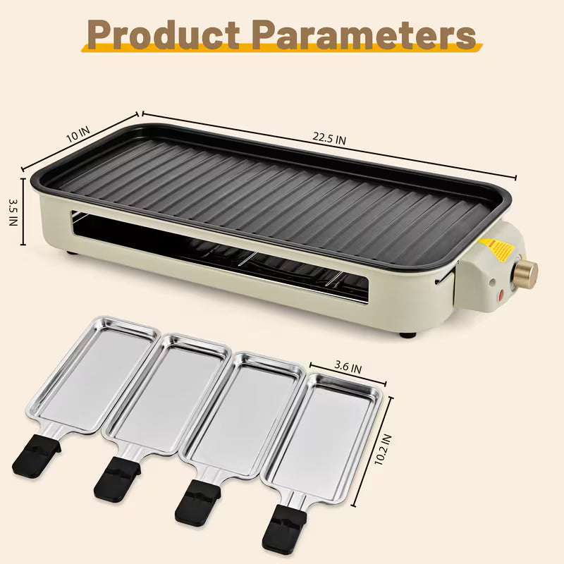 SUSTEAS 1700W Smokeless Indoor Electric Grill